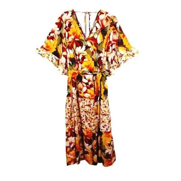 chinese dress ladies Figueroa & Flower Satin Stripe Midi Dress